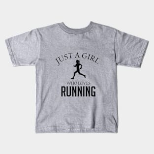 Just a girl who loves Running Kids T-Shirt